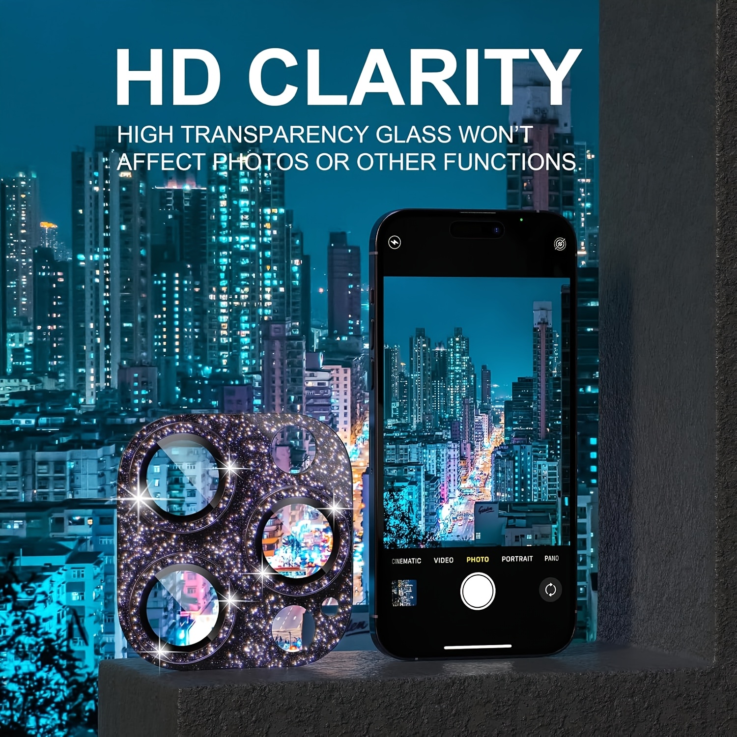 1 Pcs Glitter-Purple Camera Le – Tempered Glass Screen 9H Bewertung und Preis